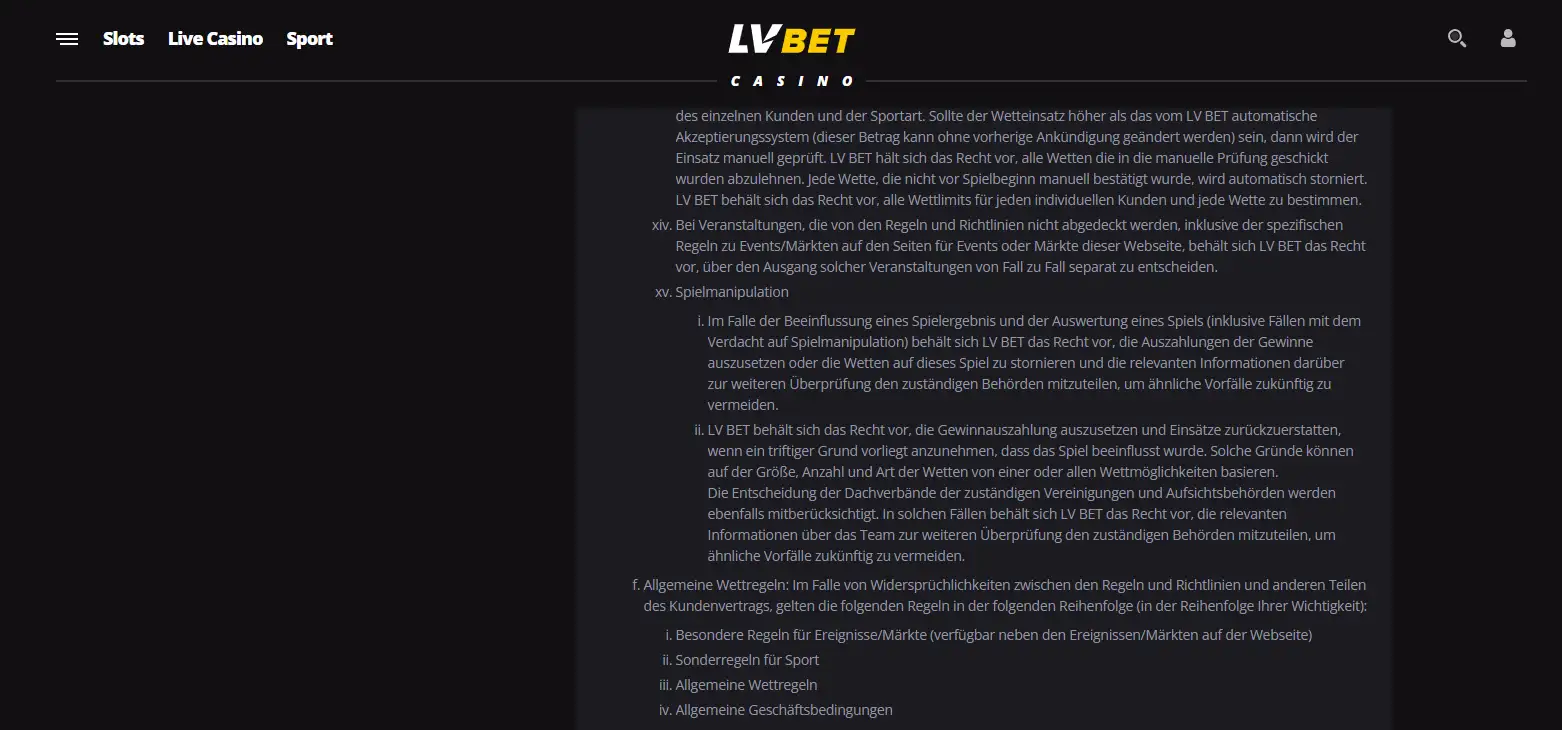 LV-BET-Regelübersicht zu Fußball- und Basketball-Wettmärkten
